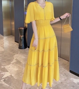 발렌티노 VALENTINO 2021 SS 큐빅라인 러플 여성 원피스 커스텀급