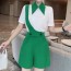 디올 DIOR 2021 SS 카라 투톤 여성 블라우스 반바지 세트 커스텀급
