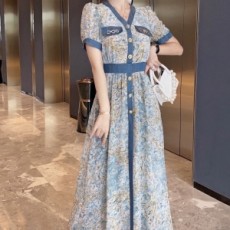 구찌 GUCCI 2021 SS 플라워 데님라인 여성 원피스 커스텀급