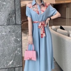 짐머만 ZIMMERMANN 2021 SS 투톤 카라 리본 여성 원피스 커스텀급
