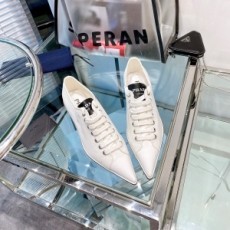 프라다 PRADA 2021 SS 투톤 로고 스티치 여성 슈즈 커스텀급