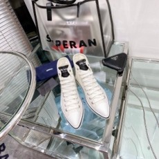 프라다 PRADA 2021 SS 투톤 로고 라인 하이탑 여성 슈즈 커스텀급