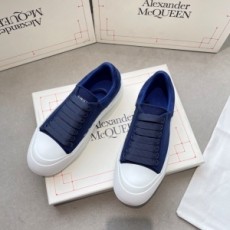 알렉산더 맥퀸 ALEXANDER MACQUEEN 2021 SS 각인 투톤 네이비 여성 슈즈 커스텀급