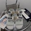 샤넬 CHANEL 2021 SS 퀄팅 패치로고 투버클 화이트 여성 샌들 커스텀급