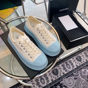 샤넬 CHANEL 2021 SS 각인로고 투톤 라인 여성 슈즈 커스텀급
