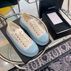 샤넬 CHANEL 2021 SS 각인로고 투톤 라인 여성 슈즈 커스텀급
