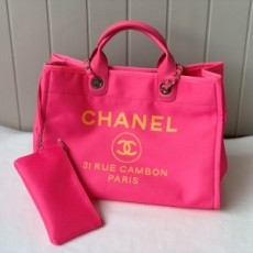 샤넬 CHANEL 2021 SS 로고 체인 도빌백 핫핑크 AS66941 커스텀급