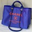 샤넬 CHANEL 2021 SS 로고 체인 도빌백 블루 AS66941 커스텀급