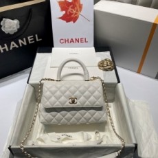 샤넬 CHANEL 2021 SS COCO 체인 핸들백 화이트 AS2215 커스텀급