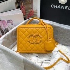샤넬 CHANEL 2021 SS CC 체인로고 미듐 토트백 옐로우 AS93343 커스텀급