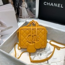 샤넬 CHANEL 2021 SS CC 체인로고 미니 토트백 옐로우 AS93342 커스텀급