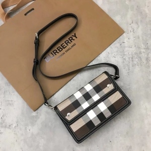 버버리 BURBERRY 2021 SS 체크무늬 패브릭 크로스백 커스텀급