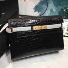생로랑 SAINT LAURENT 2021 SS 금속버클 크로스백 악어가죽무늬 블랙 8571 커스텀급