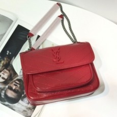 생로랑 SAINT LAURENT 2021 SS 로고 포켓 레드 빈티지 체인 숄더백 5811 커스텀급