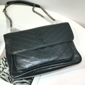 생로랑 SAINT LAURENT 2021 SS 로고 포켓 딥그린 빈티지 체인 숄더백 2829 커스텀급