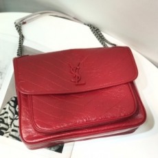 생로랑 SAINT LAURENT 2021 SS 로고 포켓 레드 빈티지 체인 숄더백 2829 커스텀급