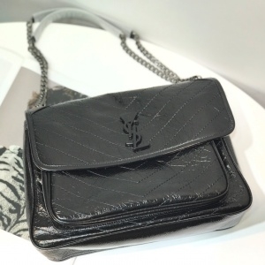 생로랑 SAINT LAURENT 2021 SS 로고 포켓 블랙 빈티지 체인 숄더백 2829 커스텀급