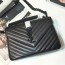 생로랑 SAINT LAURENT 2021 SS 블랙로고 쉐브론 블랙 체인 크로스백 2802 커스텀급