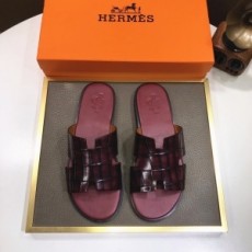 에르메스 HERMES 2021 SS 악어가죽무늬 H로고 남성 슬리퍼 커스텀급