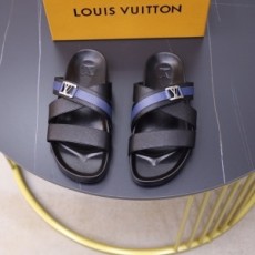 루이비통 LOUIS VUITTON 2021 SS 레더 버클 투톤 남성 슬리퍼 커스텀급
