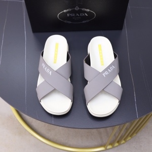 프라다 PRADA 2021 SS 로고 그레이 남성 슬리퍼 커스텀급
