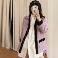 샤넬 CHANEL 2021 SS 블랙라인 보라 까멜리아 여성 자켓 커스텀급