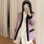샤넬 CHANEL 2021 SS 블랙라인 보라 까멜리아 여성 자켓 커스텀급
