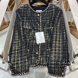 샤넬 CHANEL 2021 SS 스티치 블랙 여성 자켓 커스텀급