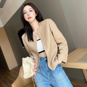 보테가 베네타 BOTTEGA VENETA 2021 SS 양가죽 베이지 여성 자켓 커스텀급