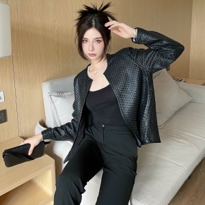 보테가 베네타 BOTTEGA VENETA 2021 SS 양가죽 블랙 여성 자켓 커스텀급