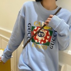 구찌 GUCCI 2021 SS 패치 캐릭터 민트여성 긴팔티 커스텀급