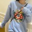 구찌 GUCCI 2021 SS 패치 캐릭터 민트여성 긴팔티 커스텀급