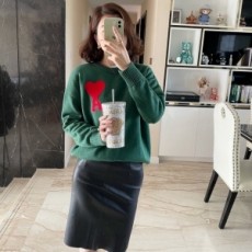 애미 AMI 2021 SS 캐릭터 니트 여성 상의 커스텀급