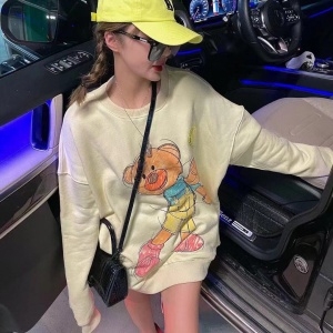 마르조 MARZO 2021 SS 캐릭터 로고 여성 긴팔티 커스텀급