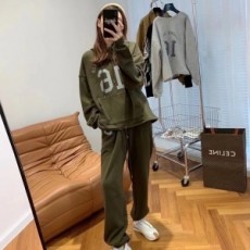 셀린느 CELINE 2021 SS 캐릭터 로고 후드티 바지 여성 세트 커스텀급
