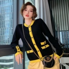 샤넬 CHANEL 2021 SS 라인 포켓 니트 여성 가디건 커스텀급