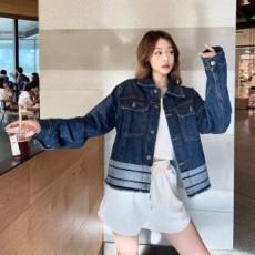 디올 DIOR 2021 SS 캐릭터 로고 투톤 여성 청자켓 커스텀급