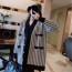 산드라 SANDRA 2021 SS 캐릭터 체크 니트 블랙 여성 가디건 커스텀급