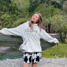 셀린느 CELINE 2021 SS 캐릭터 로고 여성 후드티 커스텀급