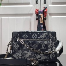 루이비통 LOUIS VUITTON 2021 SS 데님 미니 소프트 트렁크백 M80033 커스텀
