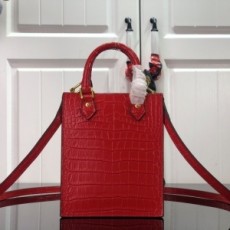 루이비통 LOUIS VUITTON 2021 SS 악어가죽무늬 브띠 삭 플라 레드 토트백 M80169 커스텀