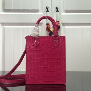 루이비통 LOUIS VUITTON 2021 SS 악어가죽무늬 브띠 삭 플라 핫핑크 토트백 M80169 커스텀