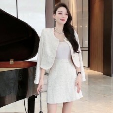 샤넬 CHANEL 2021 SS 트위드 자켓 스커트 여성 세트 커스텀