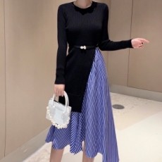 구찌 GUCCI 2021 SS 스트라이프 투톤 니트 여성 원피스 커스텀