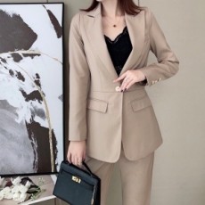 버버리 BURBERRY 2021 SS 포켓 단추 자켓 바지 여성 세트 커스텀