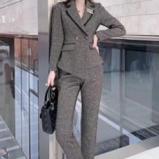샤넬 CHANEL 2021 SS 펄무늬 포켓 자켓 바지 여성 세트 커스텀