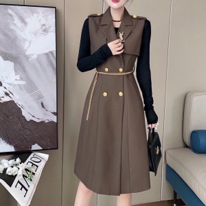 생로랑 SAINTLAURENT 2021 SS 카라 체인장식 여성 원피스 커스텀