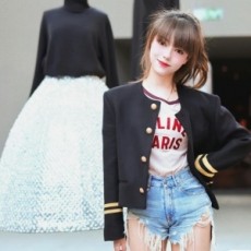 셀린느 CELINE 2021 SS 포켓 단추 라인 여성 자켓 커스텀