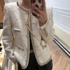 샤넬 CHANEL 2021 SS 스티치 퀄팅 포켓 여성 자켓 커스텀