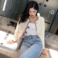 샤넬 CHANEL 2021 SS 삼선 라인 포켓 여성 자켓 커스텀